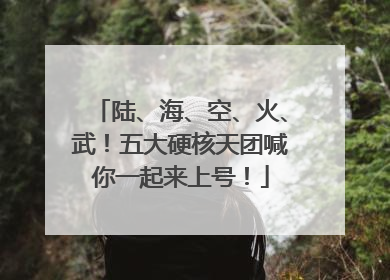 陆、海、空、火、武！五大硬核天团喊你一起来上号！