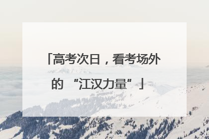 高考次日，看考场外的 “江汉力量”