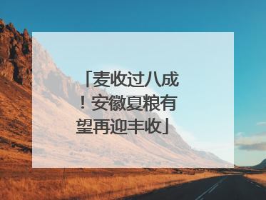 麦收过八成！安徽夏粮有望再迎丰收