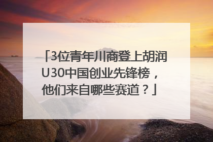 3位青年川商登上胡润U30中国创业先锋榜，他们来自哪些赛道？