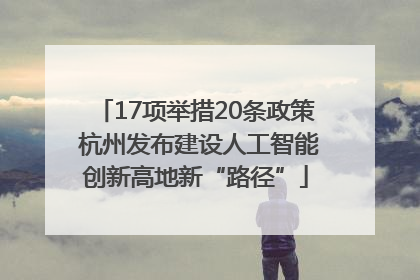 17项举措20条政策 杭州发布建设人工智能创新高地新“路径”