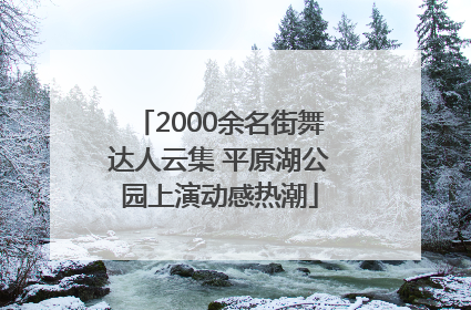 2000余名街舞达人云集 平原湖公园上演动感热潮