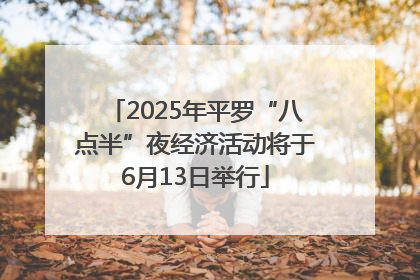 2025年平罗“八点半”夜经济活动将于6月13日举行