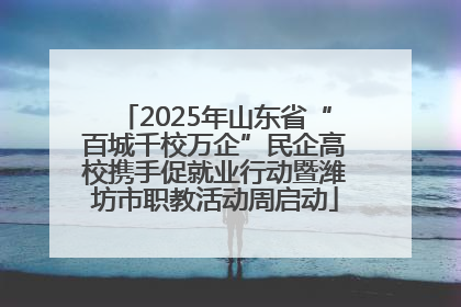2025年山东省“百城千校万企”民企高校携手促就业行动暨潍坊市职教活动周启动