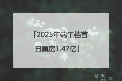 2025年端午档首日票房1.47亿