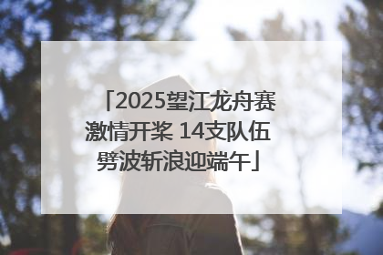 2025望江龙舟赛激情开桨 14支队伍劈波斩浪迎端午
