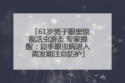 61岁男子眼里惊现活虫游走 专家提醒：夏季眼虫病进入高发期注意防护