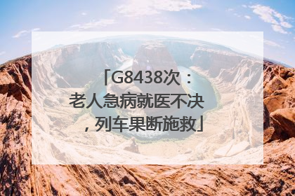 G8438次：老人急病就医不决，列车果断施救