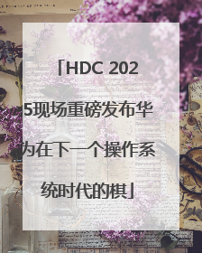HDC 2025现场重磅发布华为在下一个操作系统时代的棋