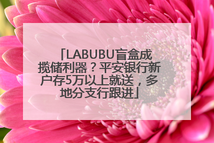 LABUBU盲盒成揽储利器？平安银行新户存5万以上就送，多地分支行跟进